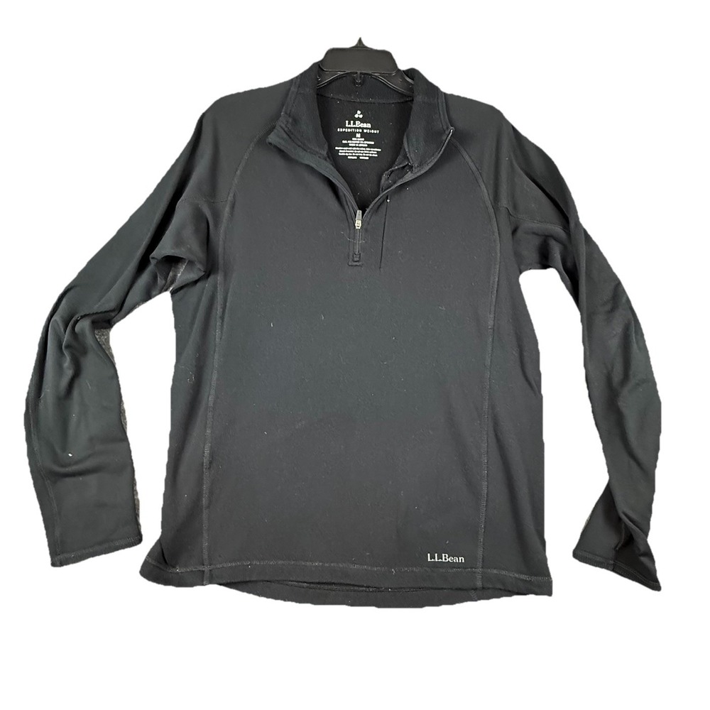LL‎ Bean Mens Medium Regular 1/4 Zip Fleece Pullover